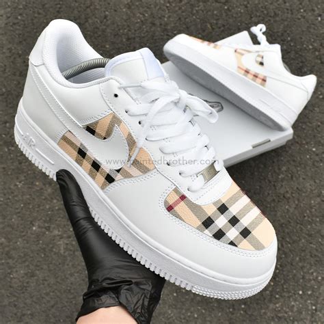 custom air force 1 Burberry shoes